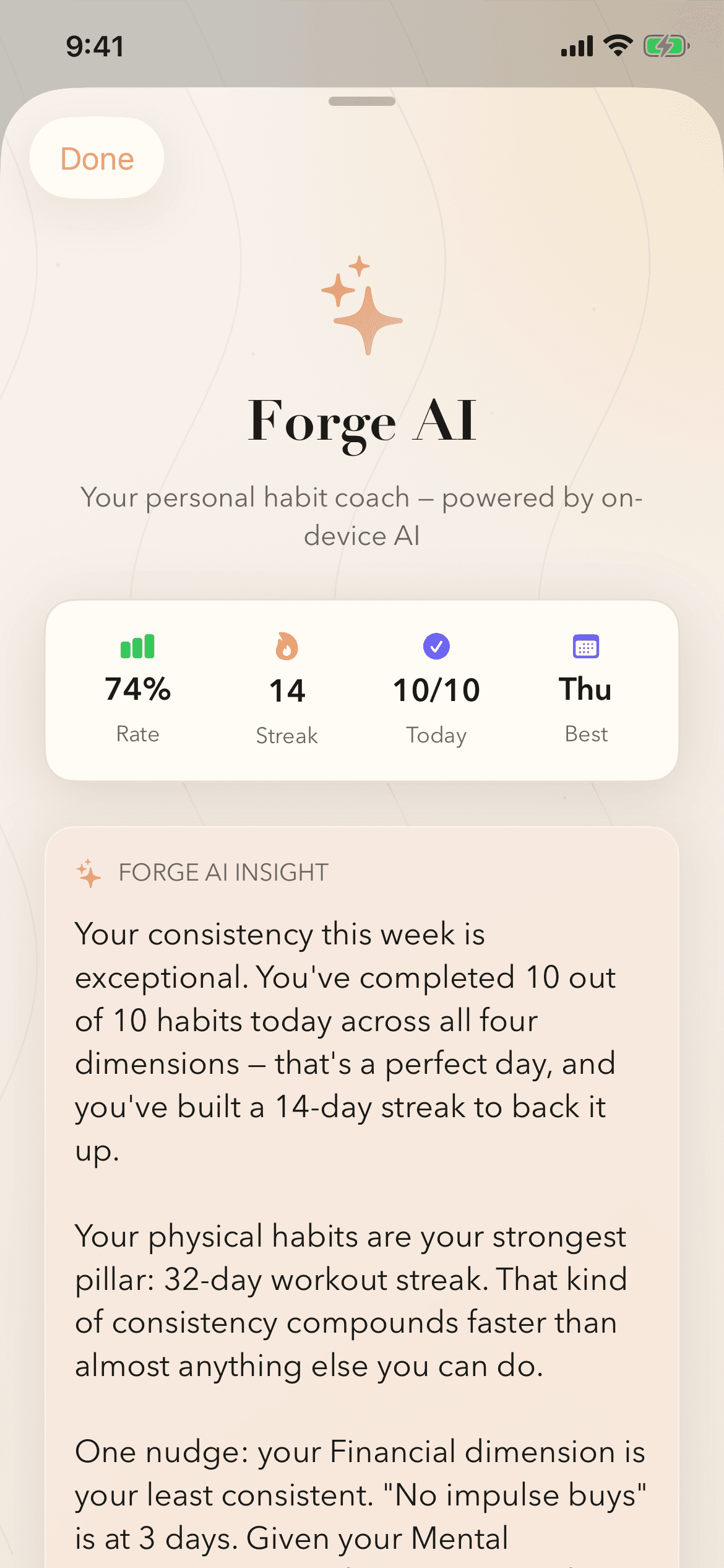 Ember AI coaching response