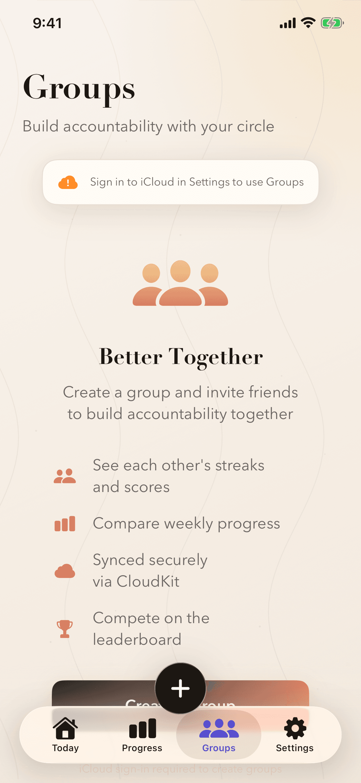 HabitForge Groups leaderboard — compete with friends