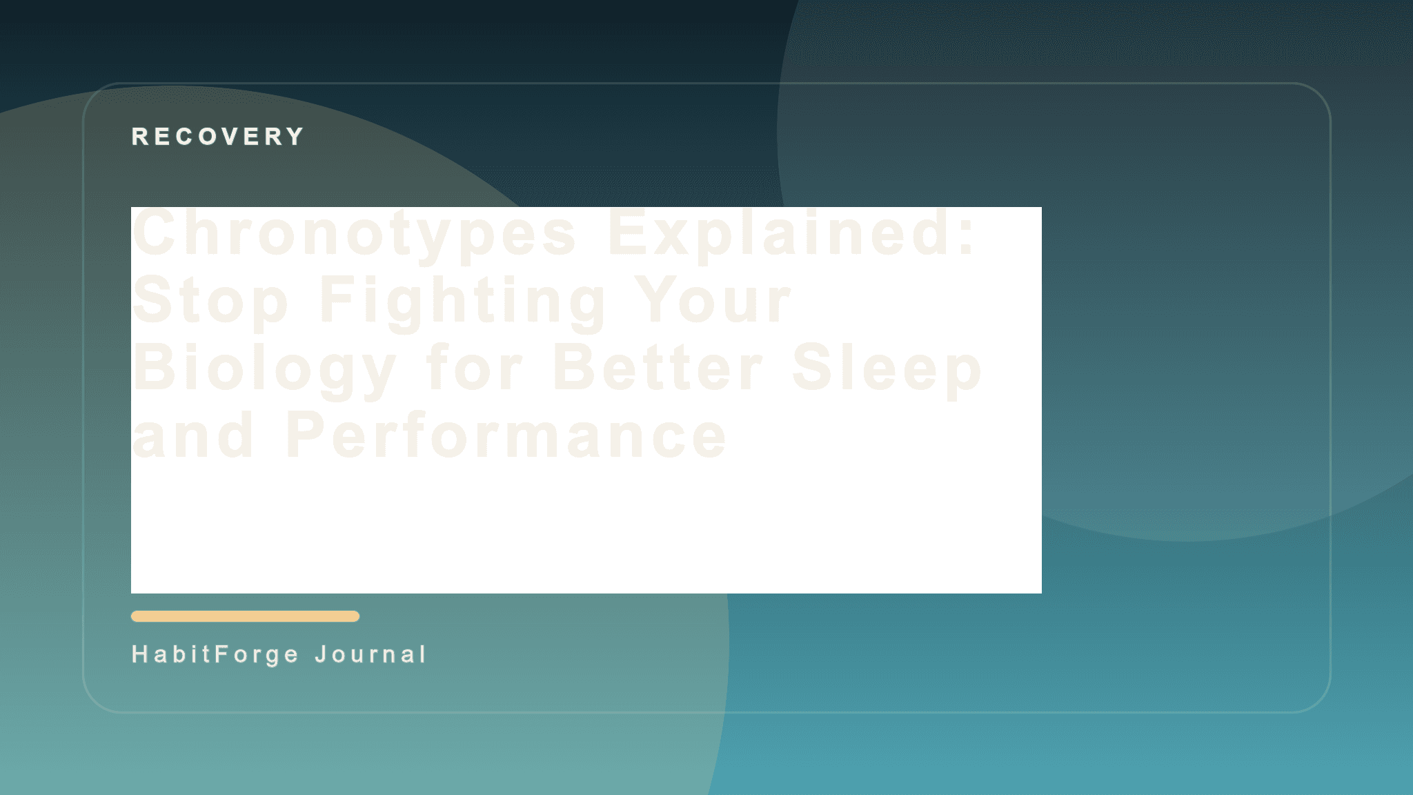 Chronotypes Explained: Stop Fighting Your Biology for Better Sleep and Performance